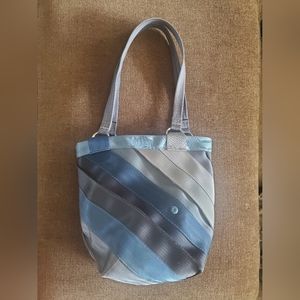 U.S.E.D. upcycled seatbelt tote bag